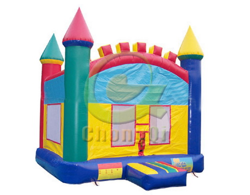inflatable bouncy castle with water slide